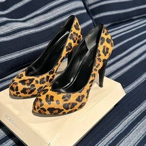 BCBGeneration leopard print heels . ITS IN THIS FALL